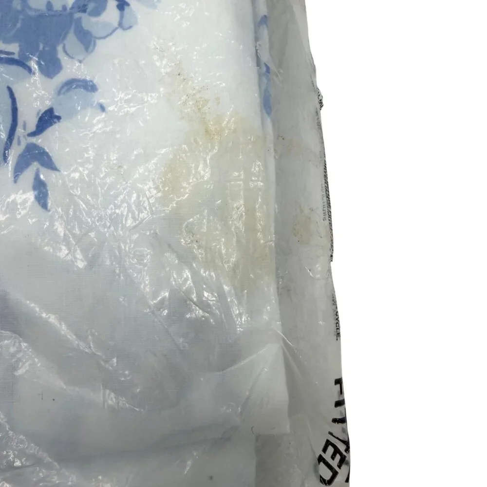 VTG NIP CANNON ROYAL FAMILY 1990 ANGELICA BLUE FLORAL FULL FITTED SHEET COTTAGE